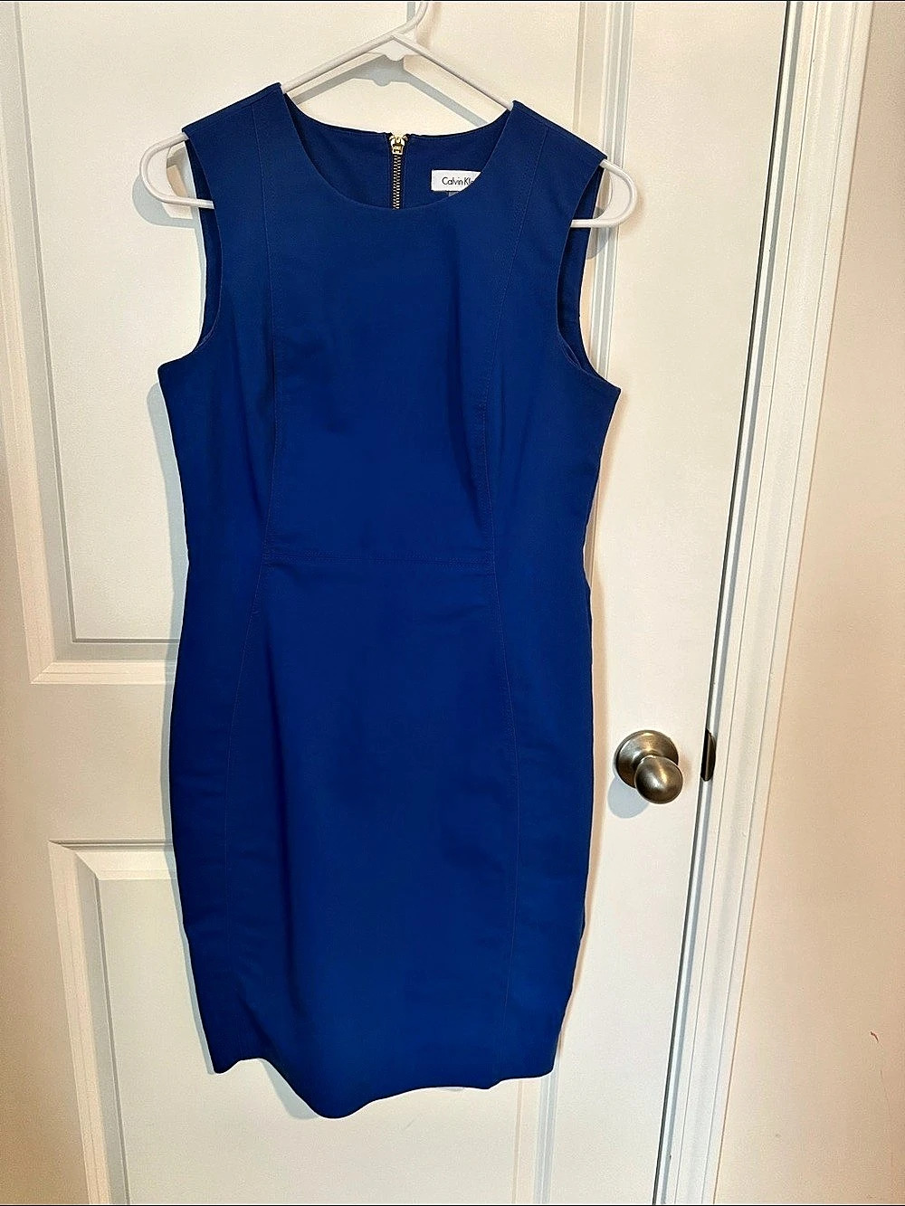 Calvin Klein Sleeveless Midi Dress Blue Size 8